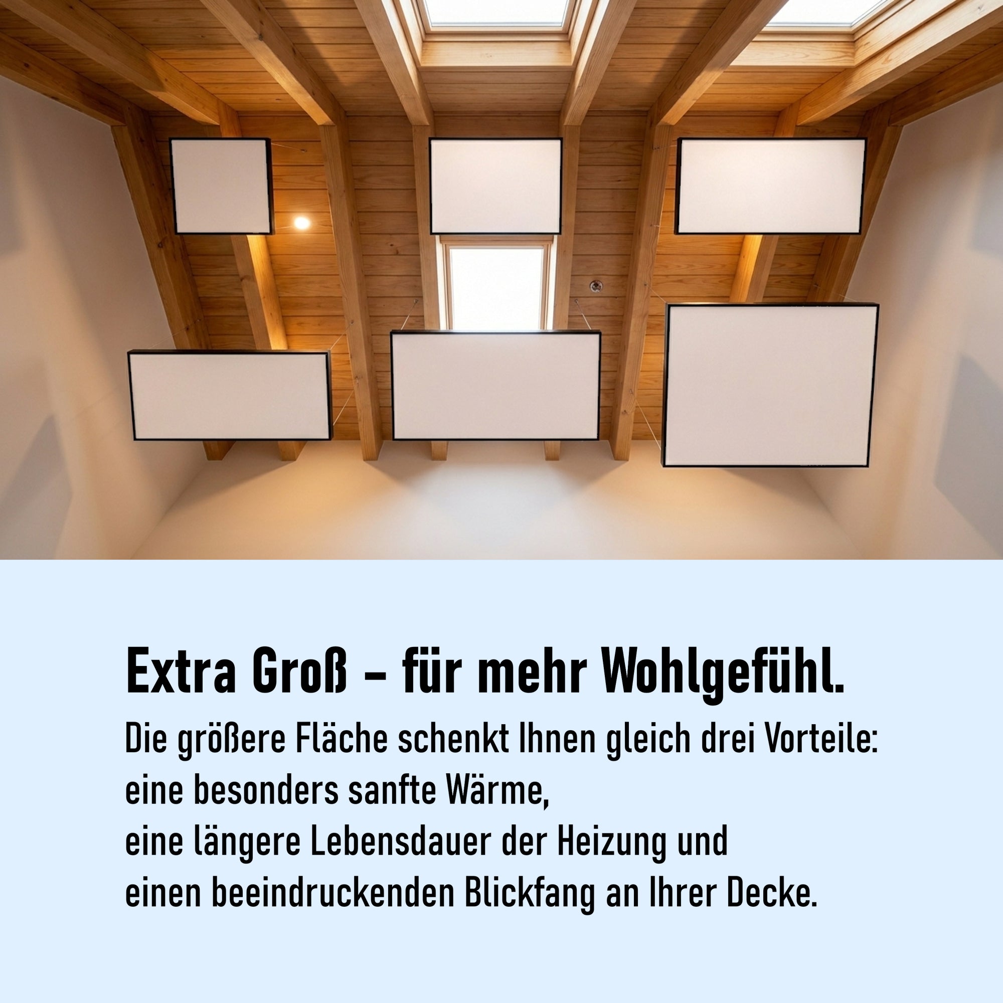 STEINFELD Decken Infrarotheizung 350-1200W Weiß