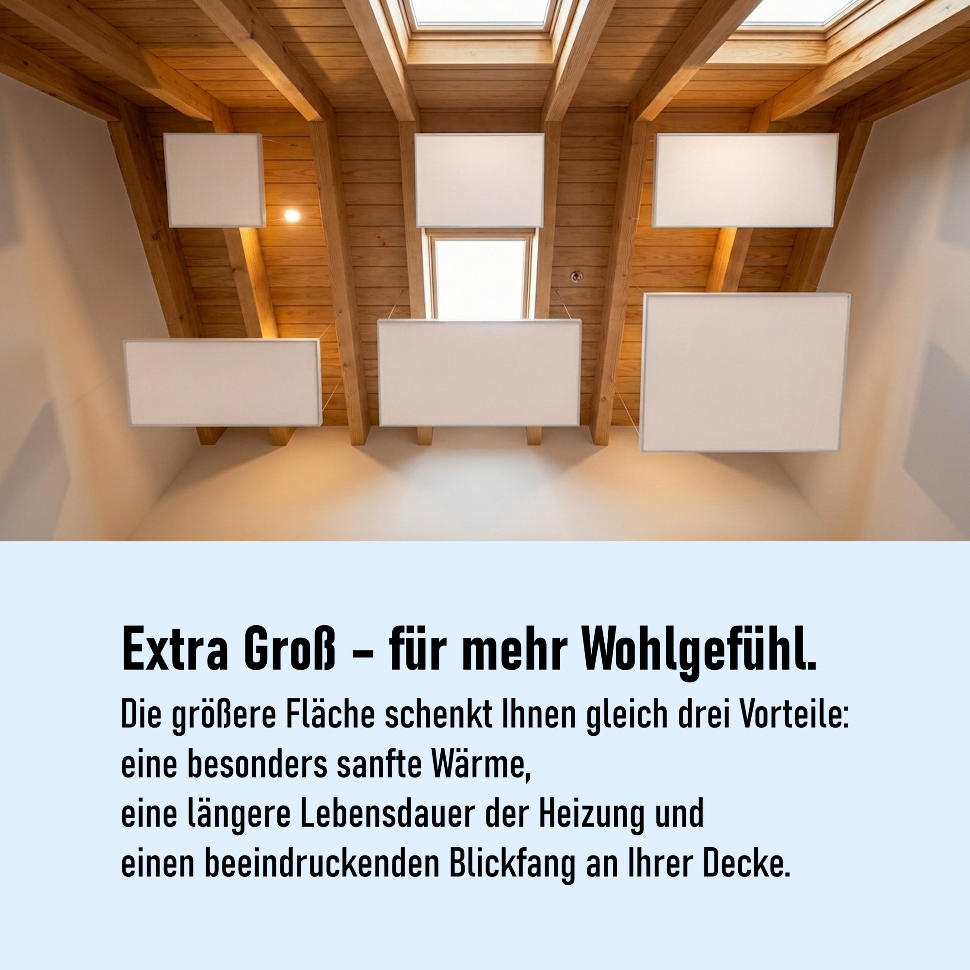STEINFELD Decken Infrarotheizung 350-1200W Weiß
