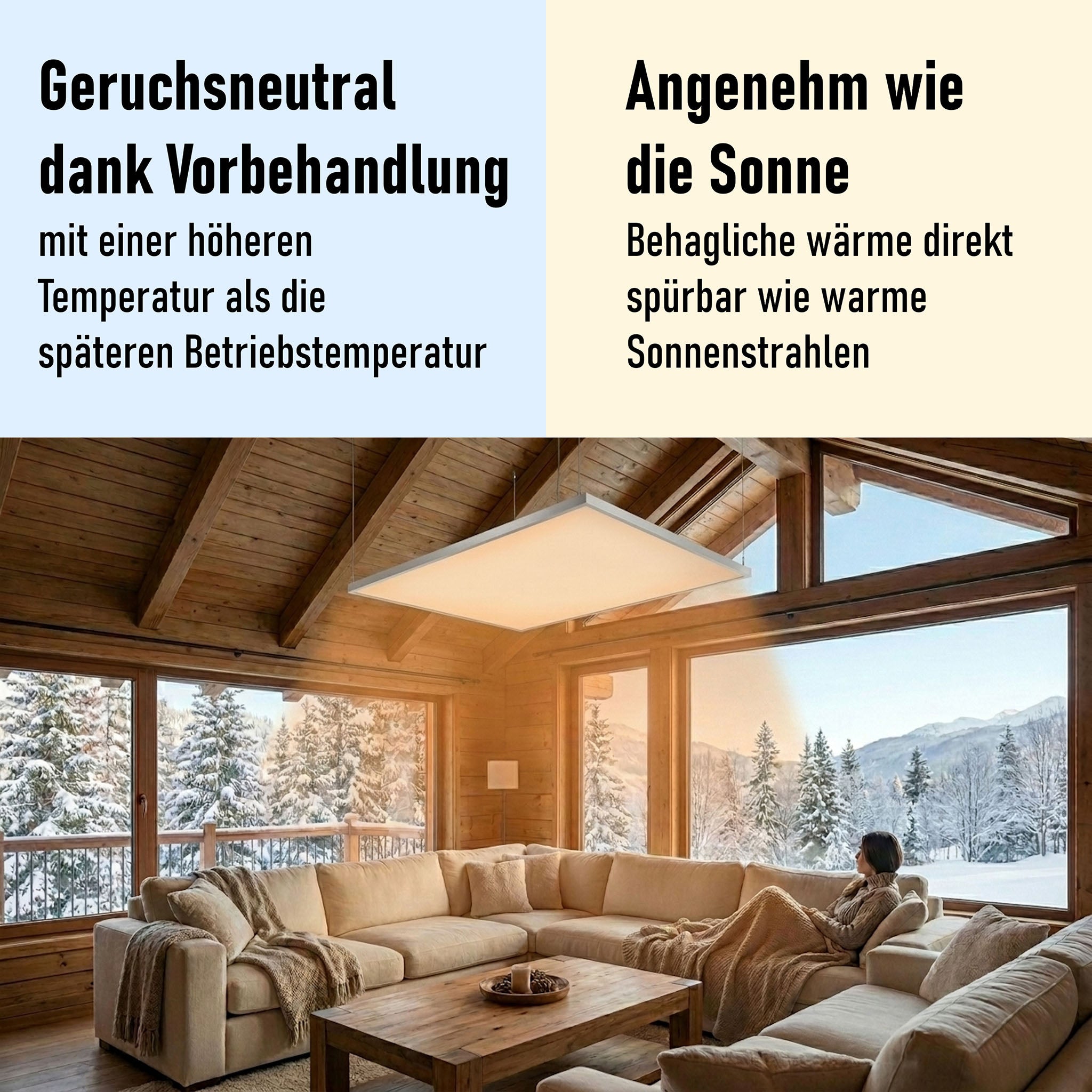 STEINFELD Decken Infrarotheizung 350-1200W Weiß