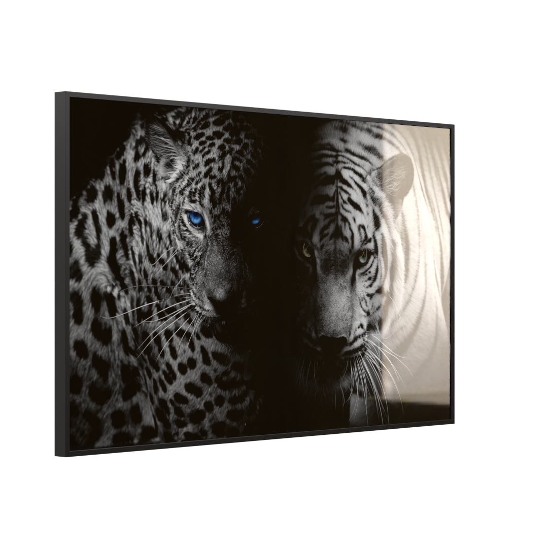 Glas Infrarotheizung 350-1200W Motiv 006 Leopard und Tiger