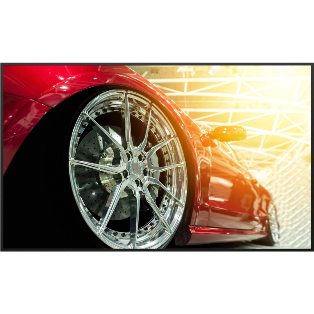 STEINFELD Deko Glas Wandbild Motiv 008 rotes Auto