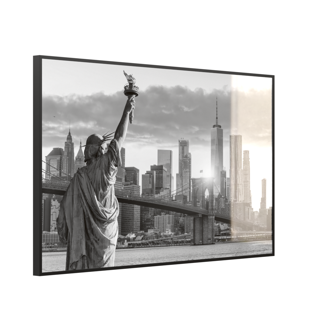 Glas Infrarotheizung 350-1200W Motiv 014 New York Freiheitsstatue
