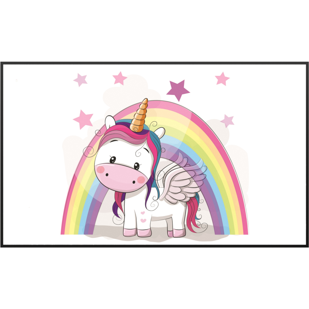 STEINFELD Deko Glas Wandbild Motiv 029 Einhorn