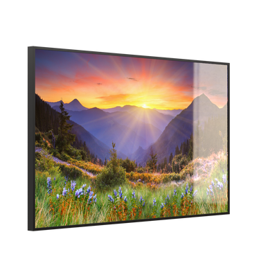 STEINFELD Deko Glas Wandbild Motiv 034 Sonnenuntergang