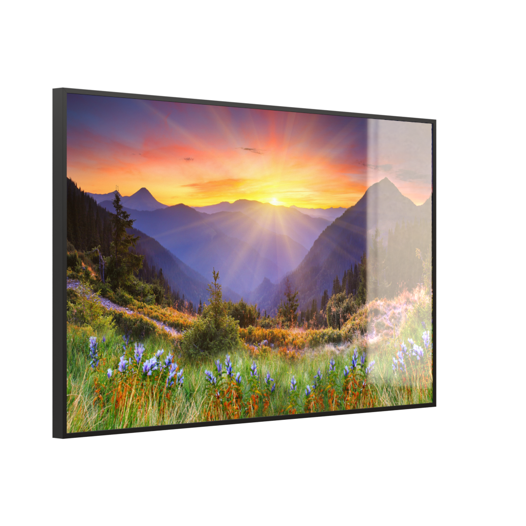 STEINFELD Glas Infrarotheizung 350-1200W Motiv 034 Sonnenuntergang