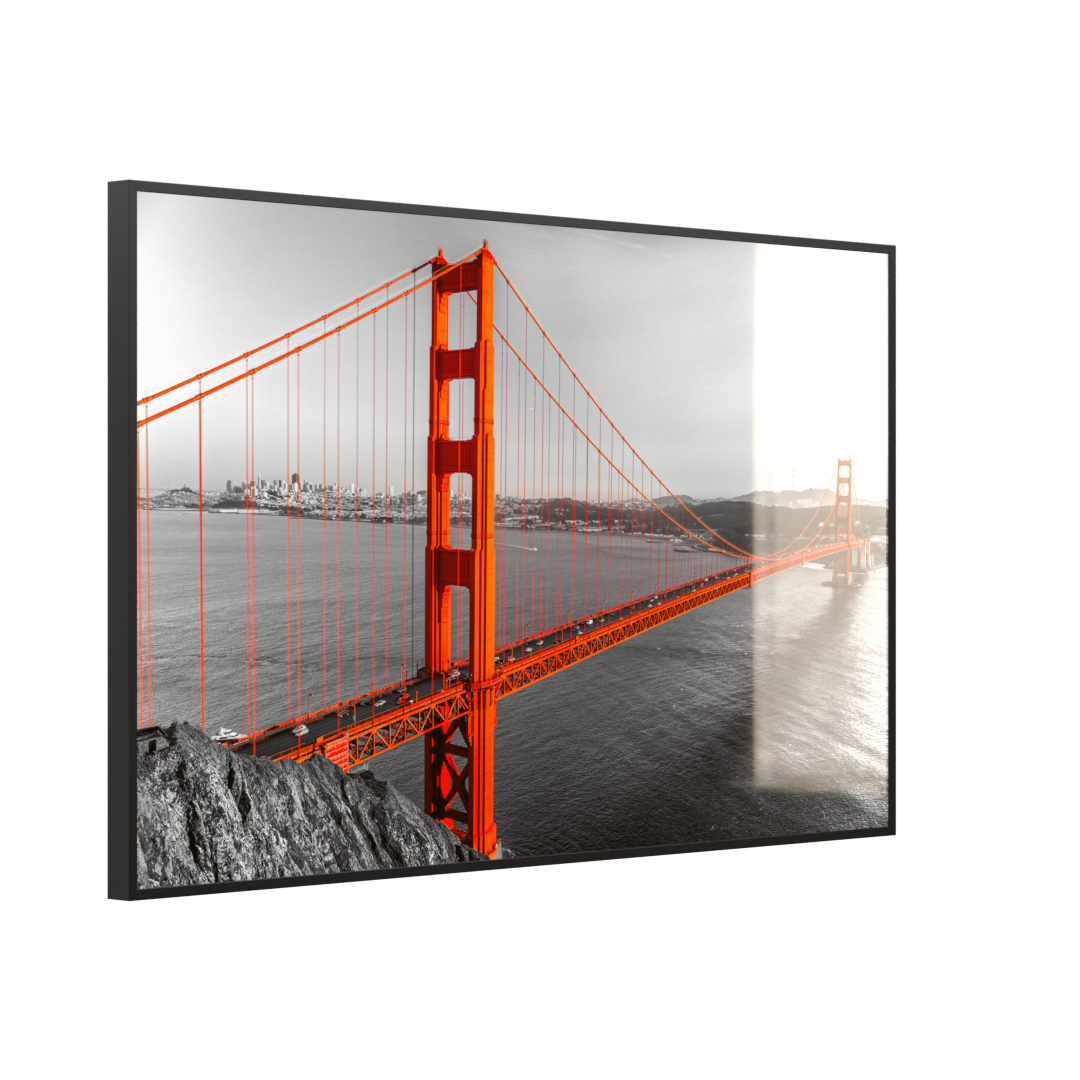 Glas Infrarotheizung 350-1200W Motiv 041 Golden Gate