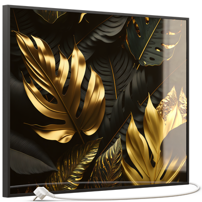 STEINFELD Glas Infrarotheizung 350-1200W Motiv 070 Goldenen Blättern