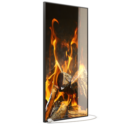 STEINFELD Glas Infrarotheizung 350-1200W Motiv 077h Feuerstelle