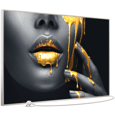 STEINFELD Bild Infrarotheizung 350-1200W Motiv 081 Goldene Lippen